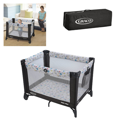Graco Pack ‘n Play On the Go Playard With Folding Bassinet Portable Playard